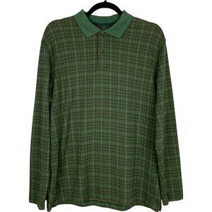 2/$25 - ARROW 1851 Plaid Long Sleeve Polo Shirt